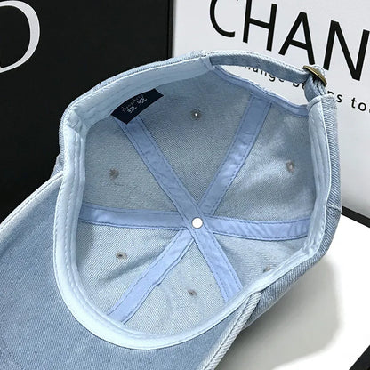 Denim honkbal petten casual 100% katoenen brief c honkbal cap vrouwen mannen voorjaar zomer cap