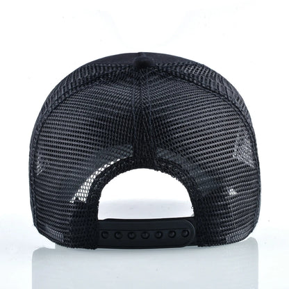 K Baseball Caps Men Snapback Hip Hop Trucker Cap With Embroidery Bull Patch Four Seasons Breathable Mesh Trucker Hat For Women