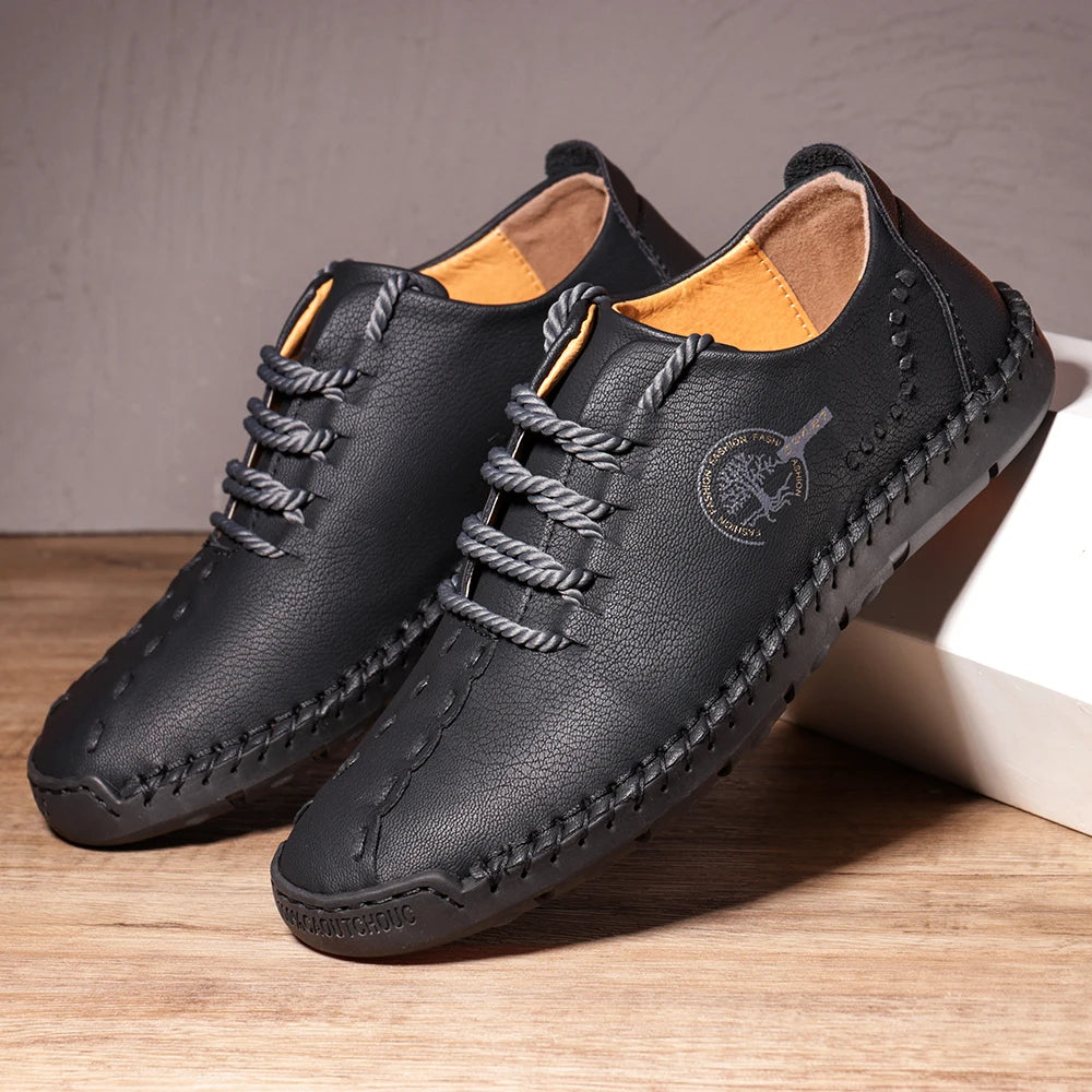 Chaussures à la main pour hommes décontractés pour hommes baskets hommes confortables en cuir mores de bouteilles