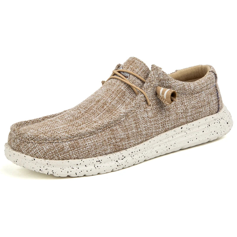 Stor størrelse udendørs mænds afslappet denim lærred sko vulkanisere sko mode luksus stil designer åndbare mænd sneakers loafers