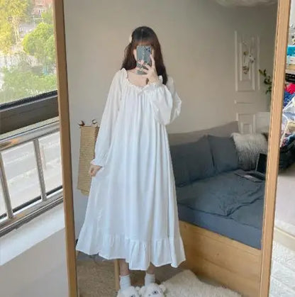 Rochie de noapte pentru femei de toamnă de primăvară, cu mânecă lungă, cu mânecă lungă acasă, purtați haine pentru cămăși de somn pentru cămăși de noapte