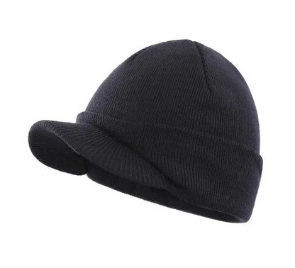 Connectyle Moda de moda masculina Chapéu de gorro de inverno com abastecimento quente de malha macia e malha