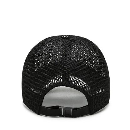 Kesä unisex -miehet kalastavat baseball -lippurit Naiset hengittävä mesh snapback hattu musta rento urheilu hatut korkki