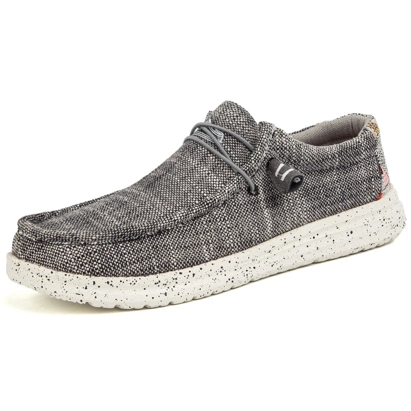 Stor størrelse udendørs mænds afslappet denim lærred sko vulkanisere sko mode luksus stil designer åndbare mænd sneakers loafers