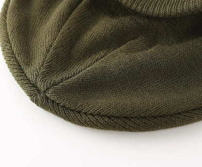 Connectyle Moda de moda masculina Chapéu de gorro de inverno com abastecimento quente de malha macia e malha