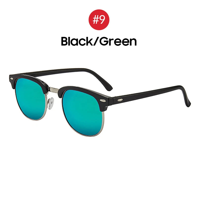 Vivibee classique carré lunettes de soleil féminin verres de soleil polarisé homme bleu miroir lentilles du conducteur de qualité supérieure