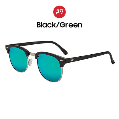 Vivibee classique carré lunettes de soleil féminin verres de soleil polarisé homme bleu miroir lentilles du conducteur de qualité supérieure