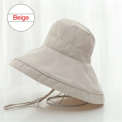 K22 Bucket Hat Fashion All-match Women's Panama Summer Hat Big Brim Sun Hat Double-Sided Fisherman Hat Sun Protection Sun Visor