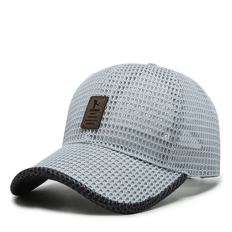 Kesä unisex -miehet kalastavat baseball -lippurit Naiset hengittävä mesh snapback hattu musta rento urheilu hatut korkki