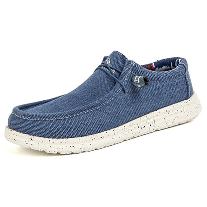 Stor størrelse udendørs mænds afslappet denim lærred sko vulkanisere sko mode luksus stil designer åndbare mænd sneakers loafers