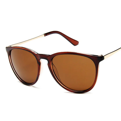 Merkontwerper ronde kat oog zonnebrillen man retro tinten mannelijke zonnebril spiegel heldere vintage mode mode rijden oculos de sol