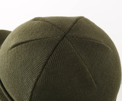 Connectyle Moda de moda masculina Chapéu de gorro de inverno com abastecimento quente de malha macia e malha
