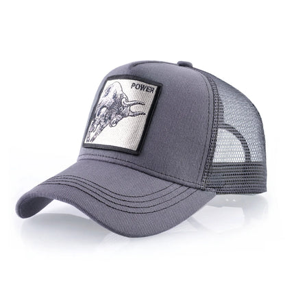 K Baseball Caps Men Snapback Hip Hop Trucker Cap With Embroidery Bull Patch Four Seasons Breathable Mesh Trucker Hat For Women