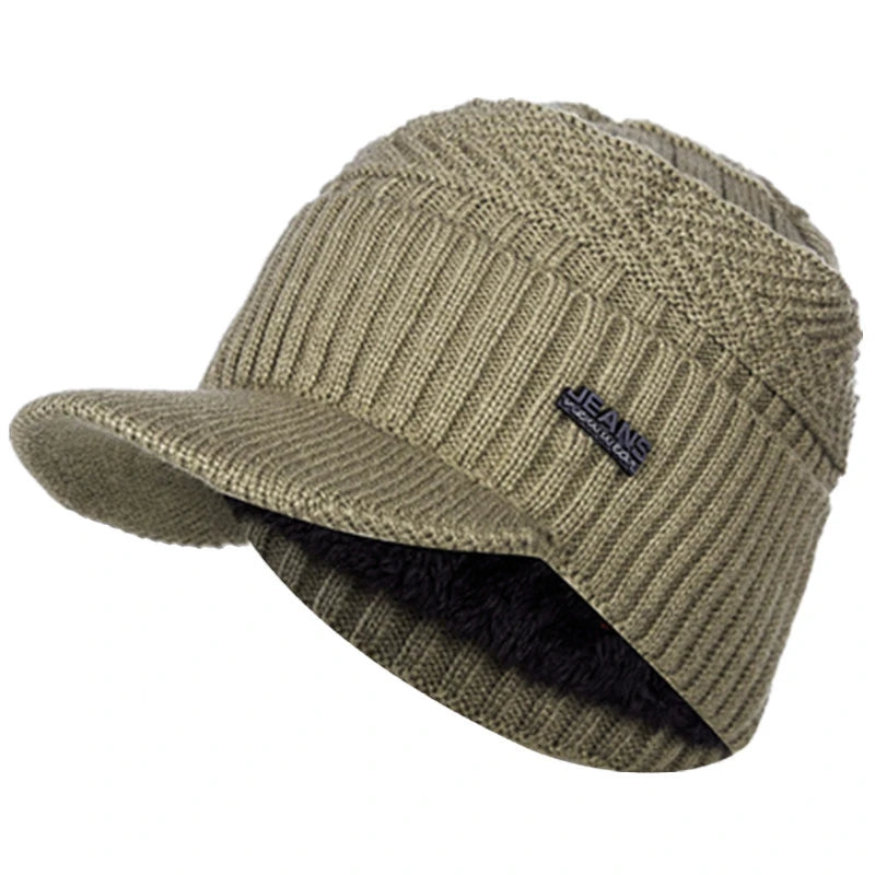 Chapéus de inverno unissex quentes elegantes adicionam boné de gorro macio forrado com chapéus de malha de inverno grossos para homens e mulheres dropshipping