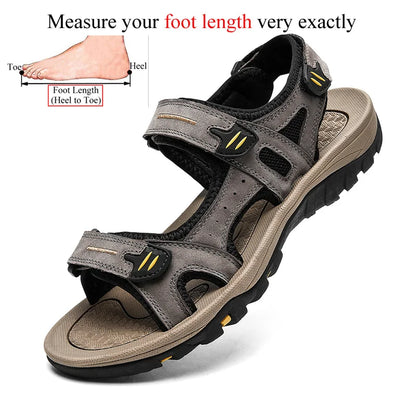 Big Size 48 49 Beach Sandals For Men Outdoor Casual Trekking Summer Breathable Shoes Sandal Hook & Loop Sandalias Hombre Playa