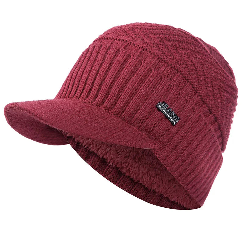 Chapéus de inverno unissex quentes elegantes adicionam boné de gorro macio forrado com chapéus de malha de inverno grossos para homens e mulheres dropshipping
