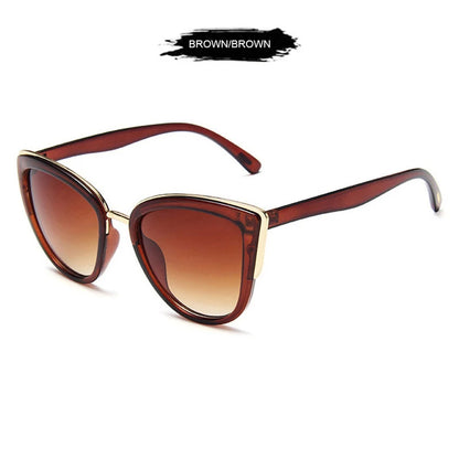 Classic Cateye Women Sunglasses Vintage Anti-glare Sun Glasses Female Fashion Leopard Driving Travelling Shades UV400