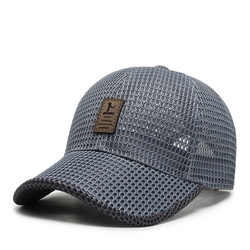 Kesä unisex -miehet kalastavat baseball -lippurit Naiset hengittävä mesh snapback hattu musta rento urheilu hatut korkki