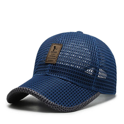 Kesä unisex -miehet kalastavat baseball -lippurit Naiset hengittävä mesh snapback hattu musta rento urheilu hatut korkki
