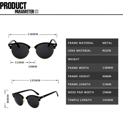 Retro Semi Rimless  Sunglasses Men Women Brand Designer Half Frame Sun Glasses Classic Vintage Oculos De Sol UV400