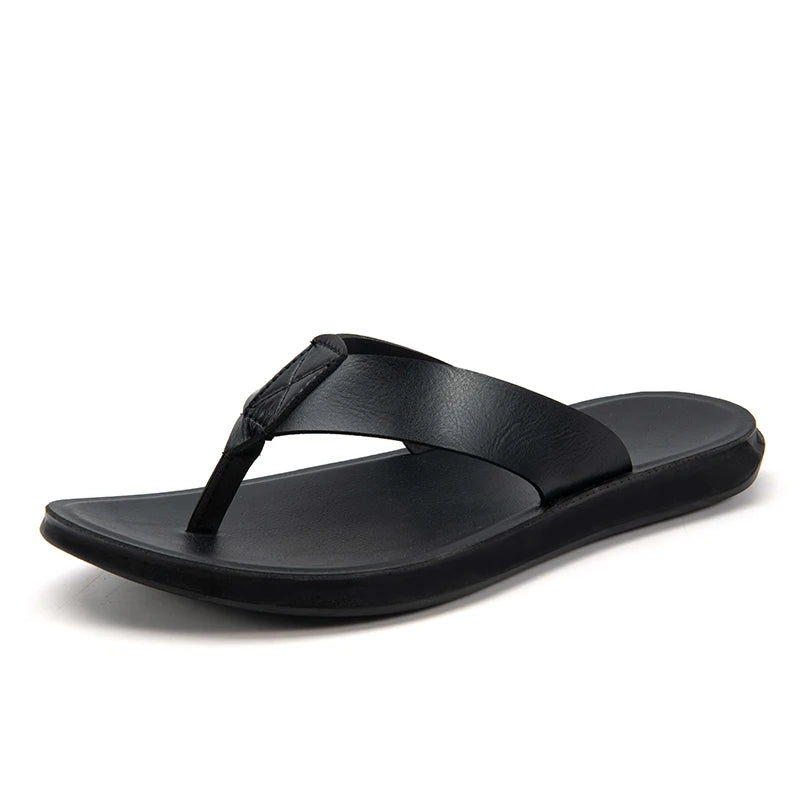 Summer Men Flip Flip Flops Kapciety skórzane światło wygodne plażowe mieszkania w pomieszczenia na zewnątrz męskie flop flip flop chanclas hombre pian