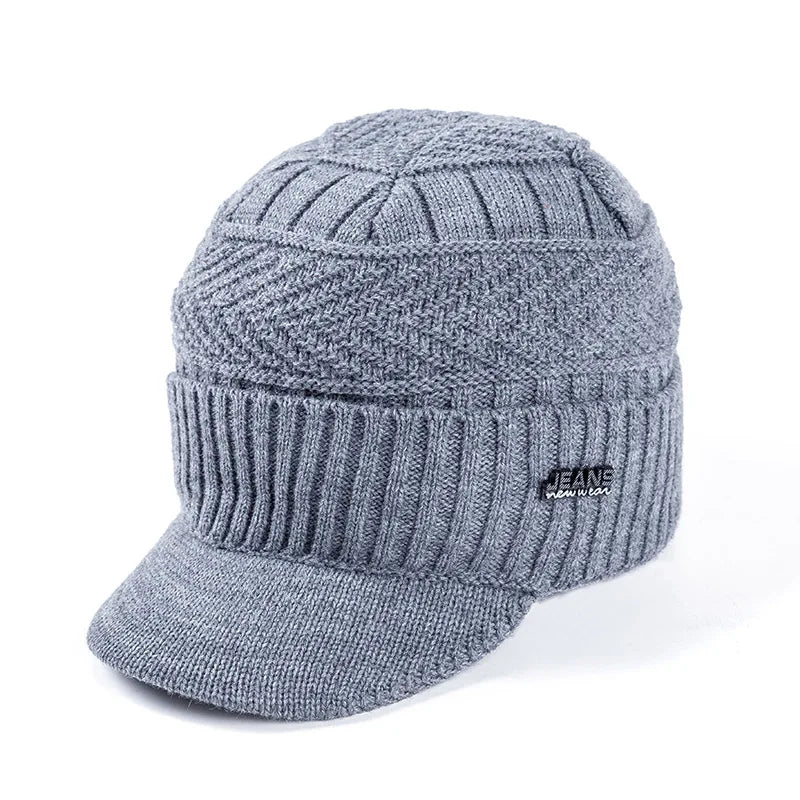 Chapéus de inverno unissex quentes elegantes adicionam boné de gorro macio forrado com chapéus de malha de inverno grossos para homens e mulheres dropshipping