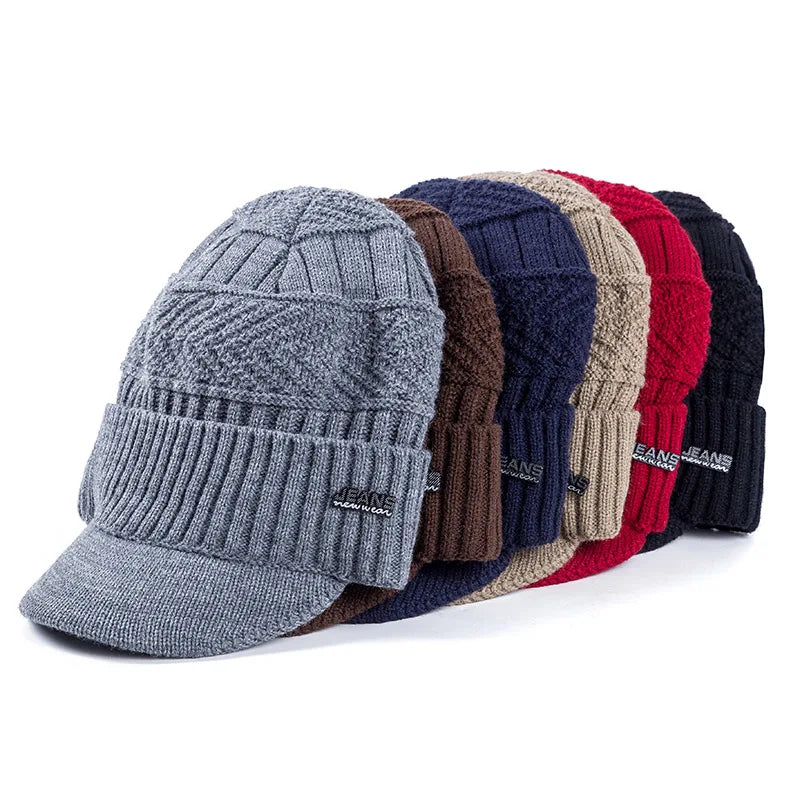 Chapéus de inverno unissex quentes elegantes adicionam boné de gorro macio forrado com chapéus de malha de inverno grossos para homens e mulheres dropshipping