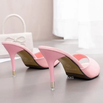 2021 Sexy Summer Thin High Heels Sandals Lady Pumps Classics Slip On Shoes Women White Pink Wedding Party Shoes