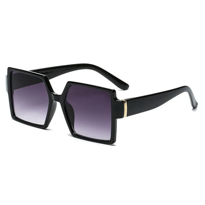 1/2pcs Vintage Large Frame Square Sunglasses Women Retro Brand Big Frame Female Sun Glasses Black Fashion Gradient Eyeglasses
