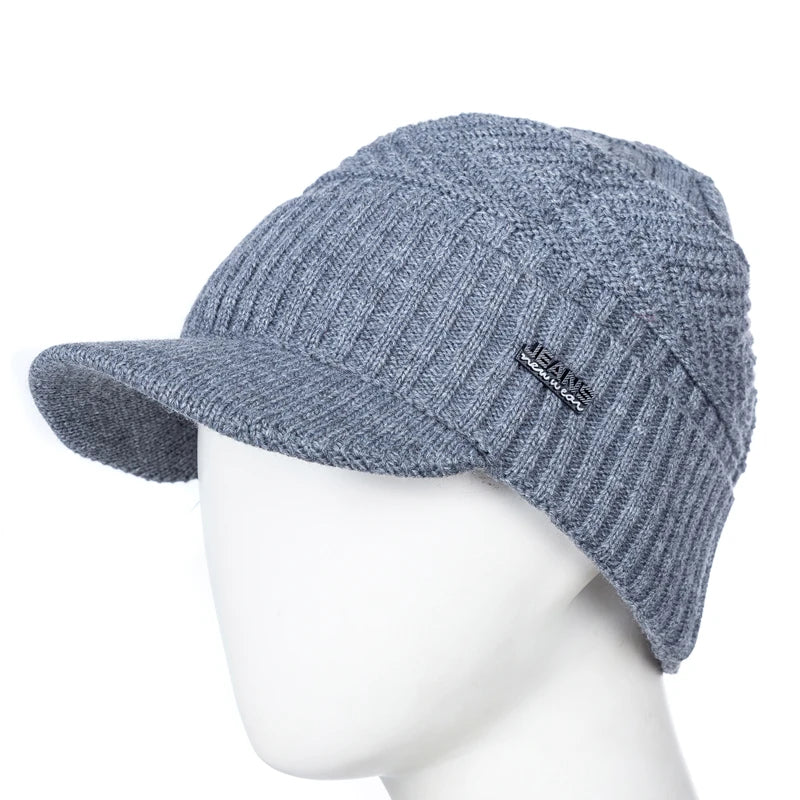 Chapéus de inverno unissex quentes elegantes adicionam boné de gorro macio forrado com chapéus de malha de inverno grossos para homens e mulheres dropshipping
