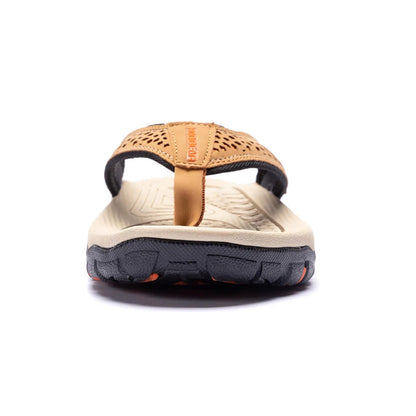 بالإضافة إلى الحجم الكبير 49 50 51 52 Flip Flips Slippers Pu Leather Beach Shoes TPR خارجيًا