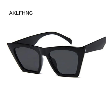 Female Vintage Sunglasses Woman Fashion Cat Eye Luxury Sun Glasses Classic Shopping Lady Black Oculos De Sol UV400