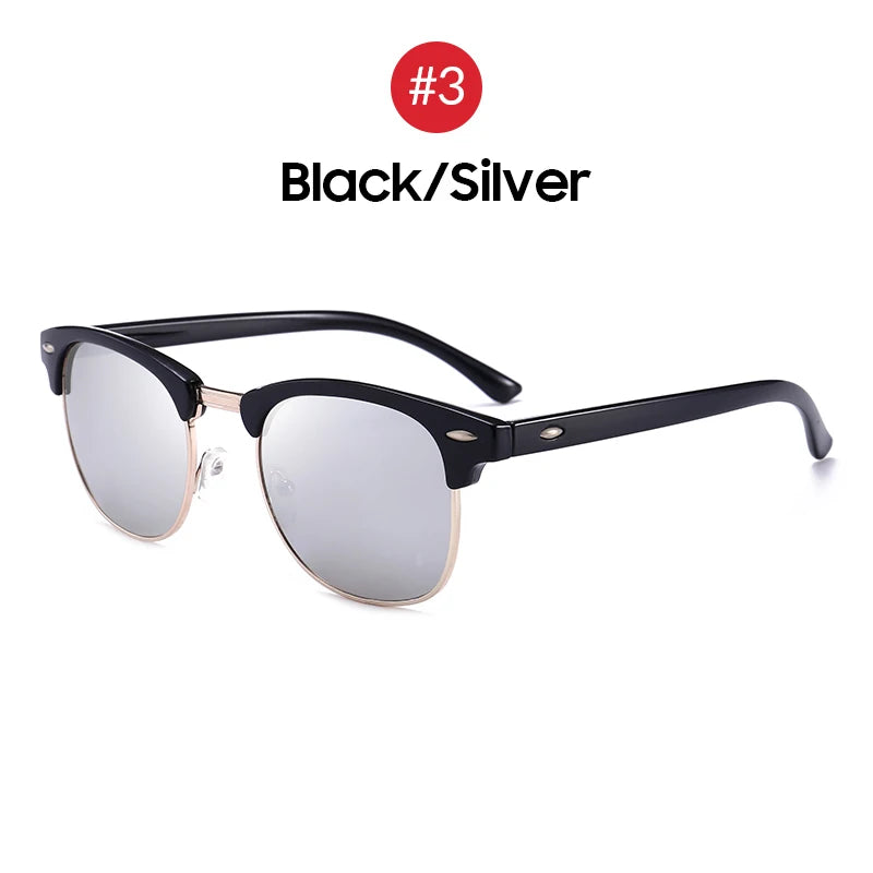 Vivibee classique carré lunettes de soleil féminin verres de soleil polarisé homme bleu miroir lentilles du conducteur de qualité supérieure