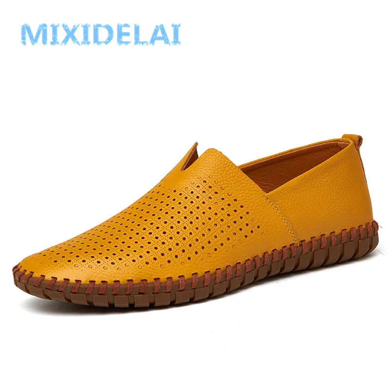Mixidelai Veille de vache Vow Mandons pour hommes mode MOCCASINS MOCCASINS SOP SOP SOLL BLUE SHOT ON MEN'S MECL'S SOAT Plus taille 38 ~ 47