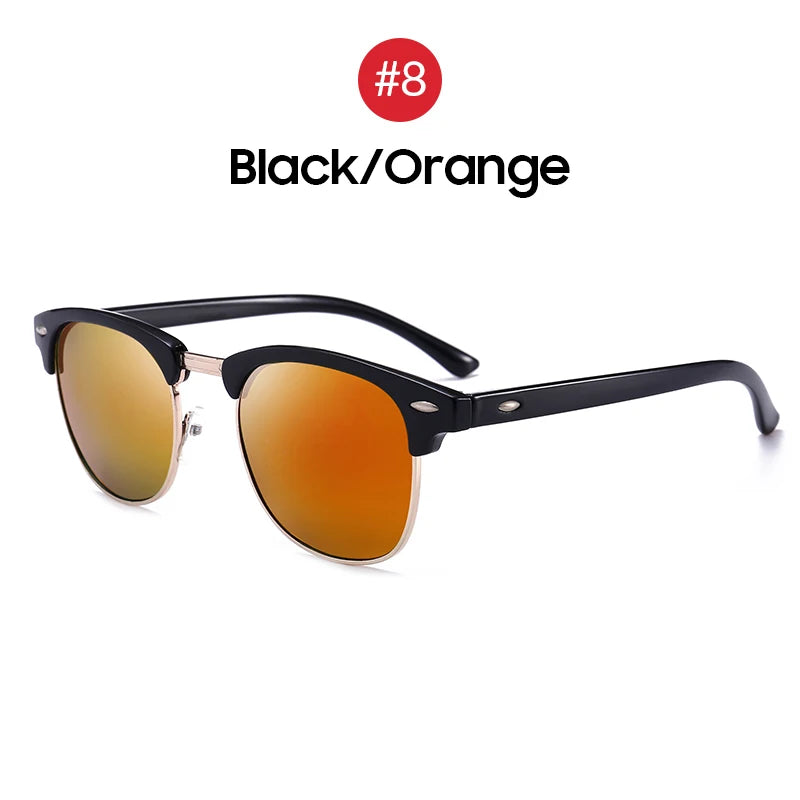 Vivibee classique carré lunettes de soleil féminin verres de soleil polarisé homme bleu miroir lentilles du conducteur de qualité supérieure