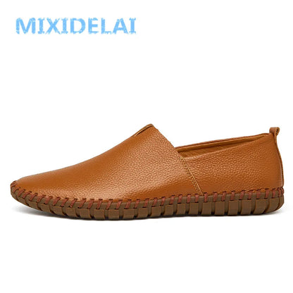 Mixidelai Veille de vache Vow Mandons pour hommes mode MOCCASINS MOCCASINS SOP SOP SOLL BLUE SHOT ON MEN'S MECL'S SOAT Plus taille 38 ~ 47