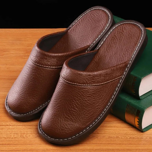 Herfst winter binnen schoenen 47 48 heren blauwe slaapkamer slippers man beknopte glijbanen harige muilezels faux lederen huis slipper flip fops