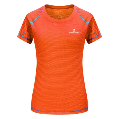 Queshark žene brzo suhi sport kratki rukavi za trčanje majice prozračne vitke vrhove joge majice majice fitness teretana majice za vježbanje
