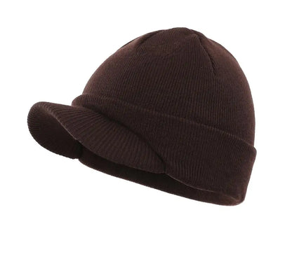 Connectyle Moda de moda masculina Chapéu de gorro de inverno com abastecimento quente de malha macia e malha