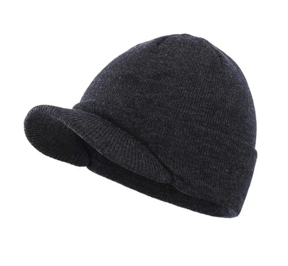 Connectyle Moda de moda masculina Chapéu de gorro de inverno com abastecimento quente de malha macia e malha