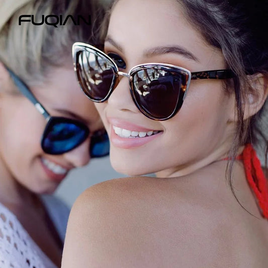 Classic Cateye Women Sunglasses Vintage Anti-glare Sun Glasses Female Fashion Leopard Driving Travelling Shades UV400
