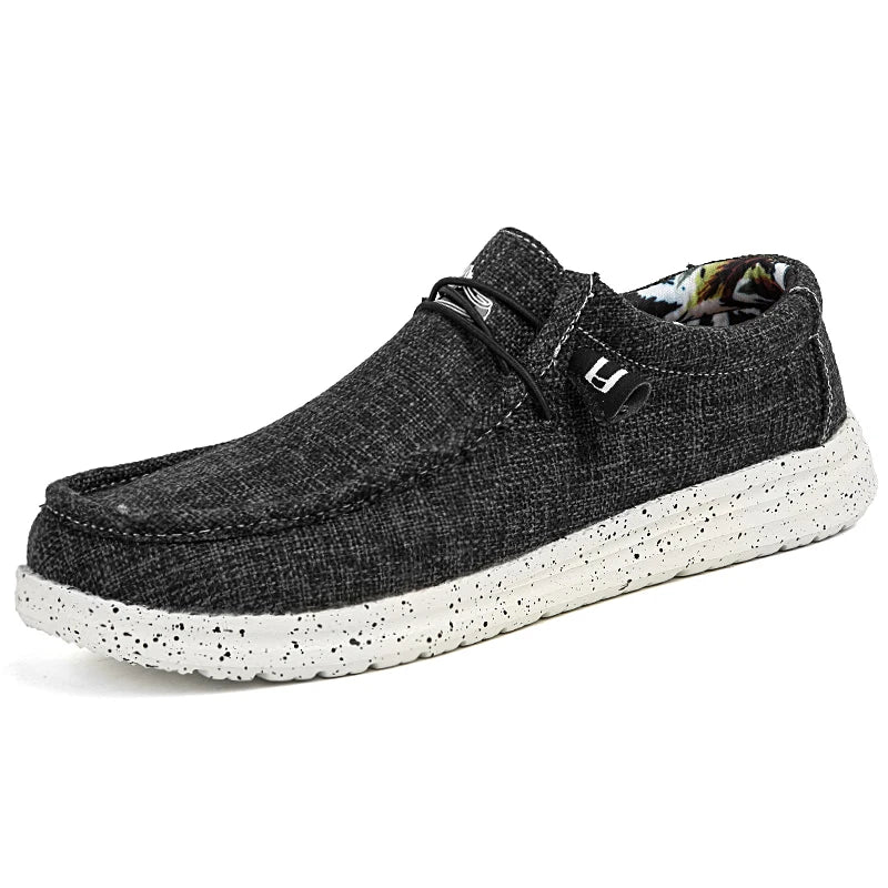 Stor størrelse udendørs mænds afslappet denim lærred sko vulkanisere sko mode luksus stil designer åndbare mænd sneakers loafers