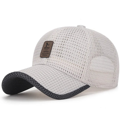 Kesä unisex -miehet kalastavat baseball -lippurit Naiset hengittävä mesh snapback hattu musta rento urheilu hatut korkki