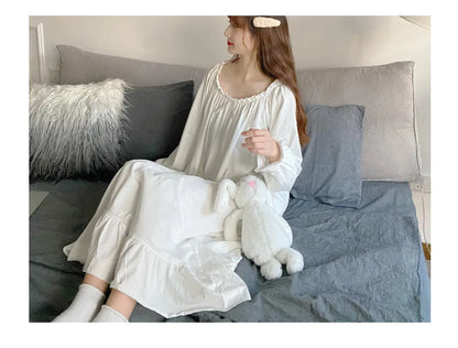Rochie de noapte pentru femei de toamnă de primăvară, cu mânecă lungă, cu mânecă lungă acasă, purtați haine pentru cămăși de somn pentru cămăși de noapte