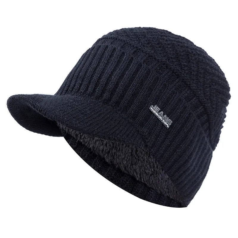 Chapéus de inverno unissex quentes elegantes adicionam boné de gorro macio forrado com chapéus de malha de inverno grossos para homens e mulheres dropshipping