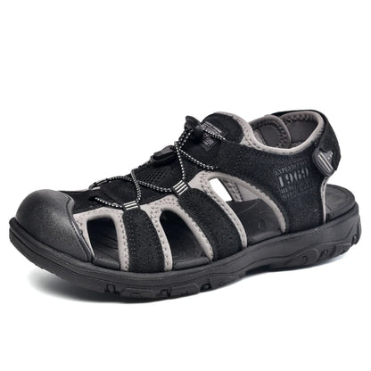 Casual Men Outdoor Sandals Summer Breathable Flat Sole Beach Shoes Comfort Soft Walking Hiking Sandals Athletic Male Shoes 2020