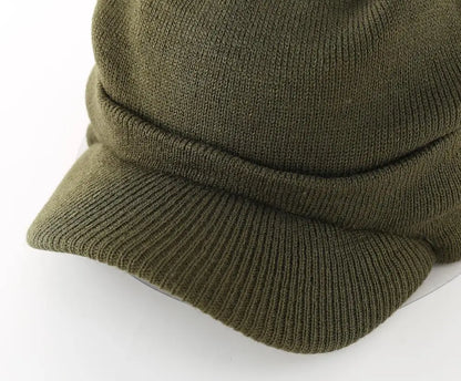Connectyle Moda de moda masculina Chapéu de gorro de inverno com abastecimento quente de malha macia e malha