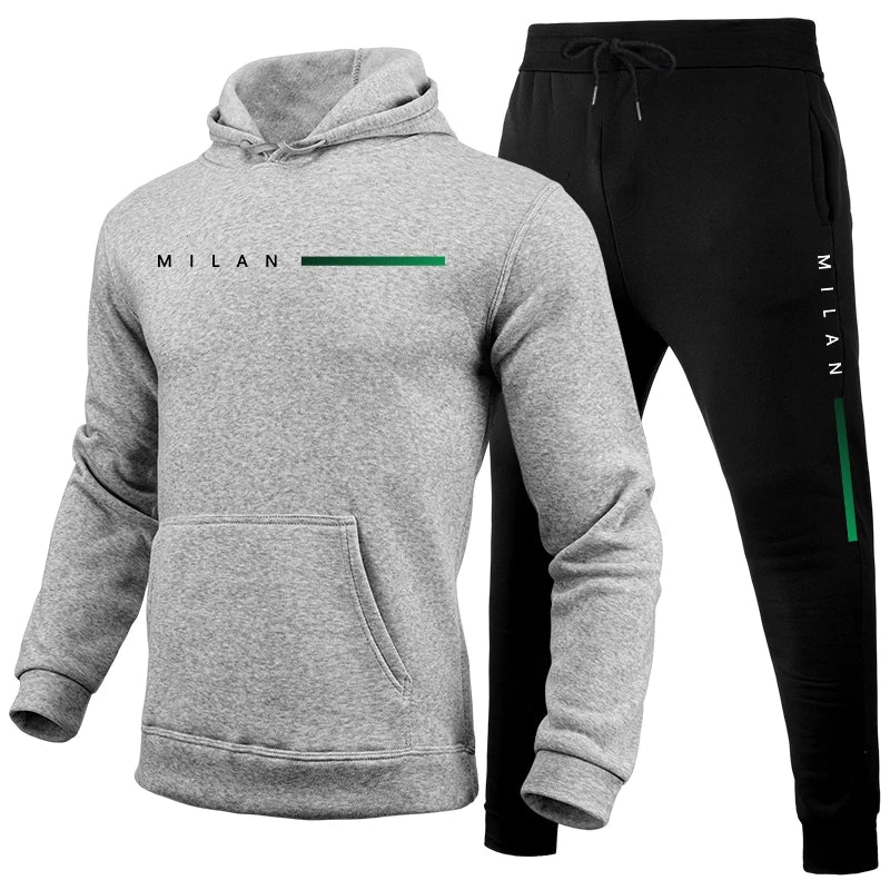 2025 Hot Sale Men's Hooded Sweatshirts Jogger Pants Autumn Winter Daily Casual Sports Jogging Suit Home Outdoor Hoodie Tracksuit
