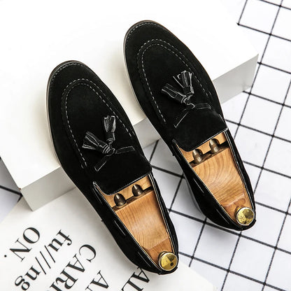 Mali di alta qualità di alta qualità da uomo in pelle vera slip on calzature maschio comodo scarpa da guida con palette antriskid per tutto il gioco