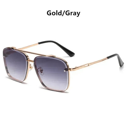 2025 Fashion Square Design Luxury Gafass Sun Men Women Flight Seven Rock Mach Mach Sex Style Gradiente Gafas de sol de piloto Oculos de Sol